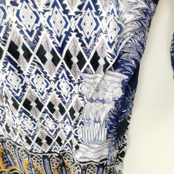 3 Ladies BOHO floral Retro Sleeve Mini Dress Tunic - Picture 9 of 9